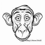 Fascinating Proboscis Monkey Face Coloring Pages 1