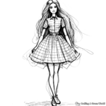 Fashion Designer Barbie Sketch Coloring Pages 1