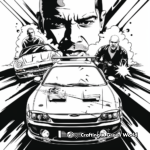 Fast and Furious Film Poster Inspired Coloring Pages 1