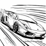 Lamborghini de Fast and Furious para colorear 1