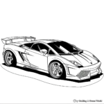 Fast and Furious Lamborghini Coloring Pages 2