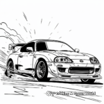 Fast and Furious Toyota Supra Coloring Pages 1
