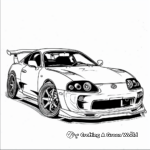 Fast and Furious Toyota Supra Coloring Pages 2