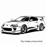 Fast and Furious Toyota Supra Coloring Pages 3