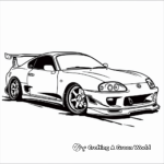 Fast and Furious Toyota Supra Coloring Pages 4