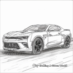 Fast-Paced 2019 Camaro Coloring Pages 4