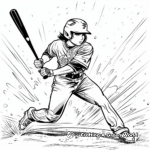 Fast-Paced Baseball Action Scene Coloring Pages 1