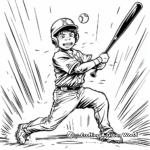 Fast-Paced Baseball Action Scene Coloring Pages 3