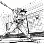 Fast-Paced Baseball Action Scene Coloring Pages 4