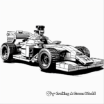Fast Paced Lego Formula One Car Coloring Pages 1