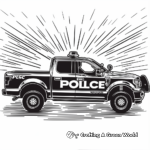 Fast Response Police Pickup Truck Coloring Pages 1