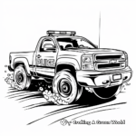 Fast Response Police Pickup Truck Coloring Pages 4