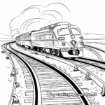 Fast Train on Curvy Rails Coloring Pages 1