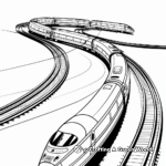 Fast Train on Curvy Rails Coloring Pages 3
