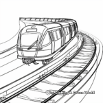 Fast Train on Curvy Rails Coloring Pages 4