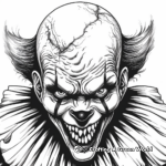Fearsome Shadow Clown Coloring Pages 1