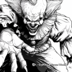 Fearsome Shadow Clown Coloring Pages 2