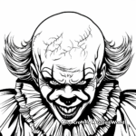 Fearsome Shadow Clown Coloring Pages 3