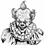 Fearsome Shadow Clown Coloring Pages 4