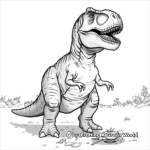 Feeding Time T-Rex Coloring Pages 1