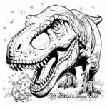 Feeding Time T-Rex Coloring Pages 2