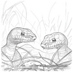 Female and Male Black Mamba Coloring Pages 1
