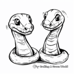 Female and Male Black Mamba Coloring Pages 3