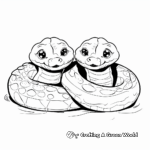 Female and Male Black Mamba Coloring Pages 4
