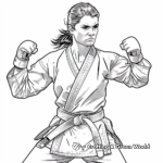 Female Karate Champion Coloring Pages 2