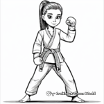 Female Karate Champion Coloring Pages 3