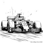 Ferrari Racing in Monaco Grand Prix Coloring Pages 1
