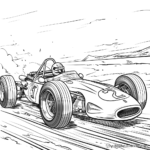 Ferrari Racing in Monaco Grand Prix Coloring Pages 3