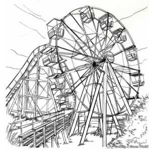 Roller Coaster Coloring Pages - Free &amp; Printable!