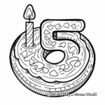 Festive Birthday Number 5 Coloring Pages 3