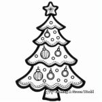 Festive Felt Christmas Tree Coloring Pages 2