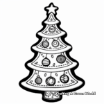 Festive Felt Christmas Tree Coloring Pages 3