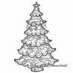 Festive Felt Christmas Tree Coloring Pages 4