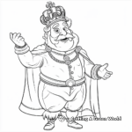 Festive Mardi Gras King Coloring Pages 1