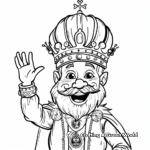Festive Mardi Gras King Coloring Pages 2