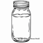 Festive Mason Jar Coloring Pages for Halloween 4