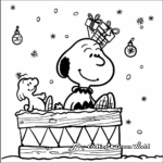 Festive Snoopy and Woodstock Coloring Pages 3
