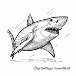 Fierce Great White Shark Coloring Pages 1