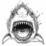 Fierce Great White Shark Coloring Pages 2