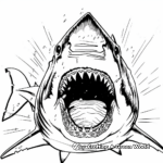Fierce Great White Shark Coloring Pages 3