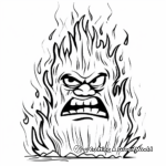 Fiery Anger Feeling Coloring Pages 2