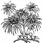 Fiesta Fireworks Celebration Coloring Pages 2
