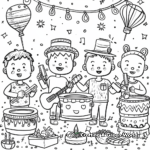 Fiesta Parade Coloring Pages 1