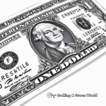 Fifty Dollar Bill Coloring Pages for Advanced Artists 1
