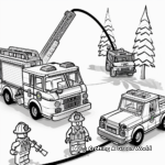Firefighter’s Lego Firetruck Coloring Pages 3