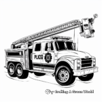 Firetruck-Police Hybrid Coloring Pages 2